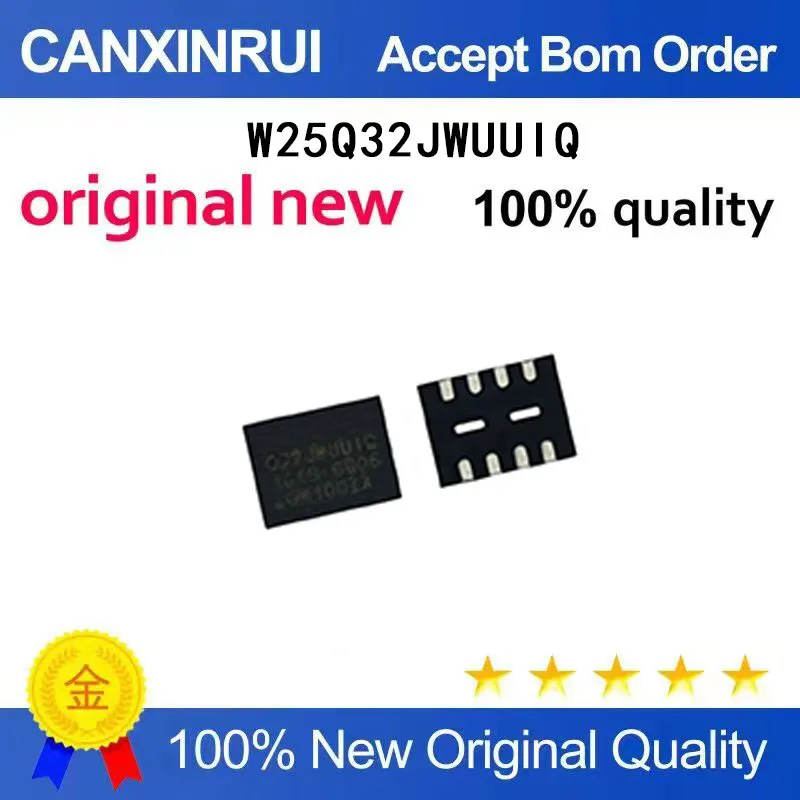 

(5-100 Pieces) New original patch W25Q32JWUUIQ USON-8 1.8V 32M bit serial flash memory chip IC