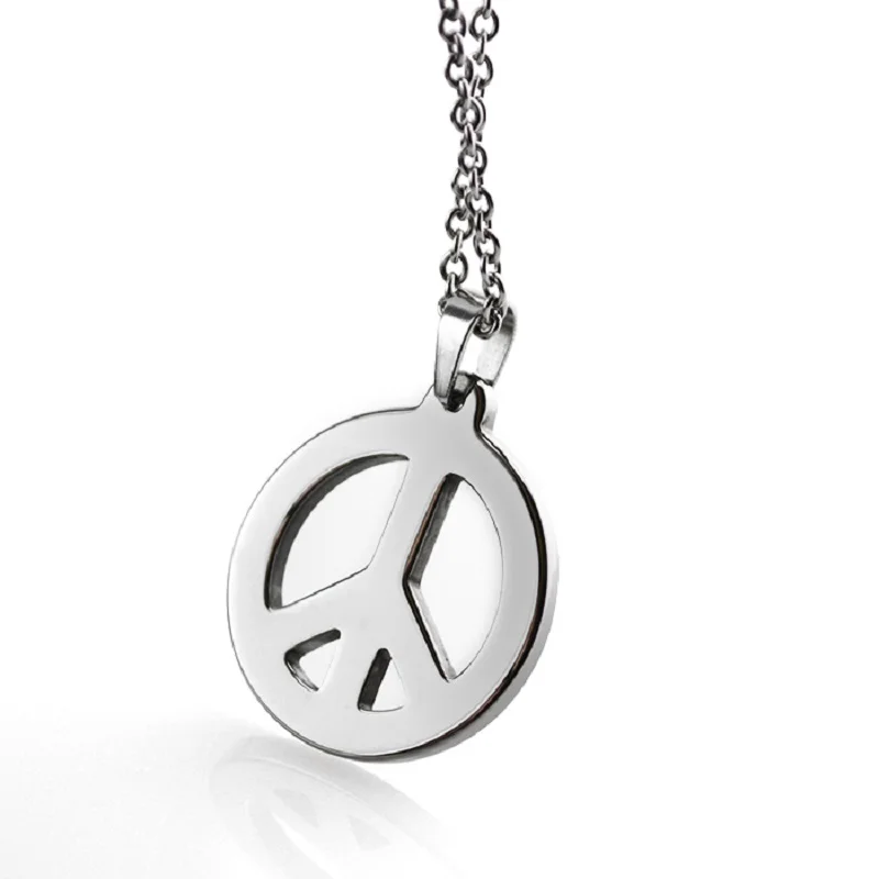 New Fashion Mens & Womens Tungsten Carbide Pendants & Necklace Peace Design Hi-tech sScratch Water Proof