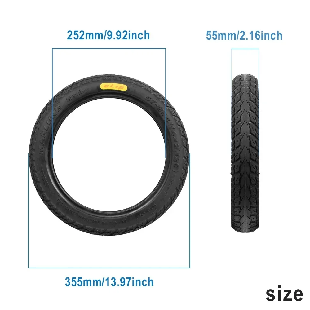 14x2.125 Schlauchloser Vakuumreifen Vollreifen für DYU D3 D3+ für Kugoo V1 B2 E-Bike 14 Zoll Faltbares Elektrofahrrad Ersatzrad – Detail 19