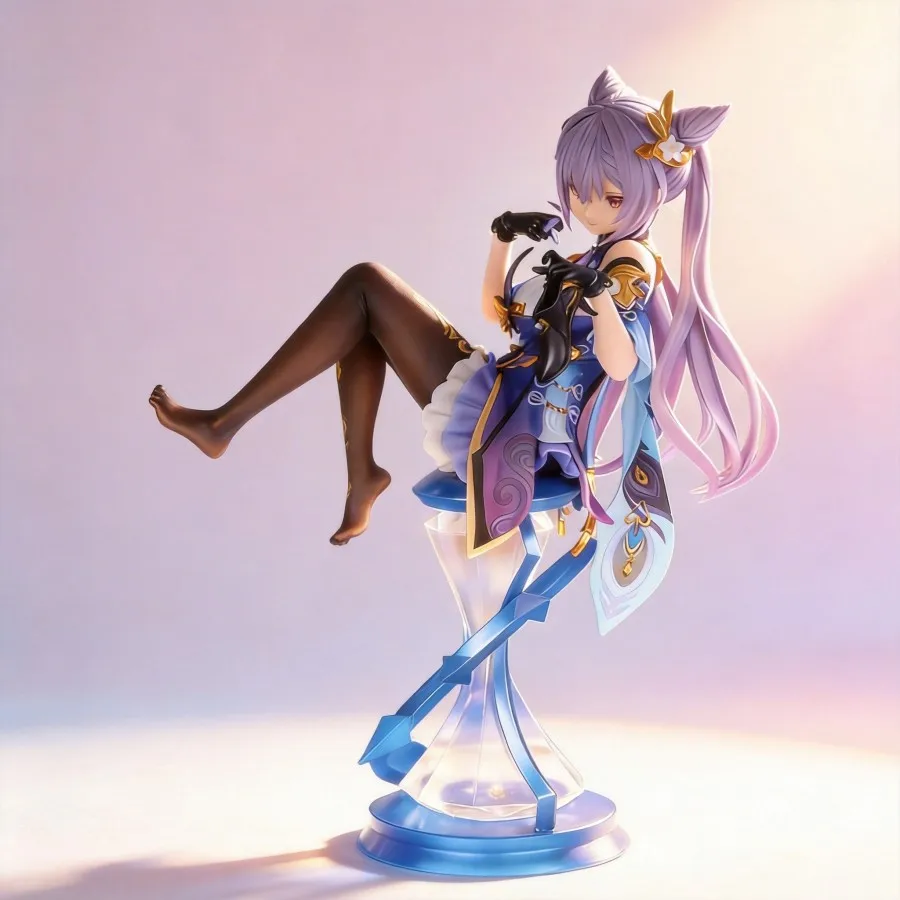 

Genshin Impact Keqing Action Figure 22cm GK Collectible Model Toy Desktop Decoration Game Peripheral Gift