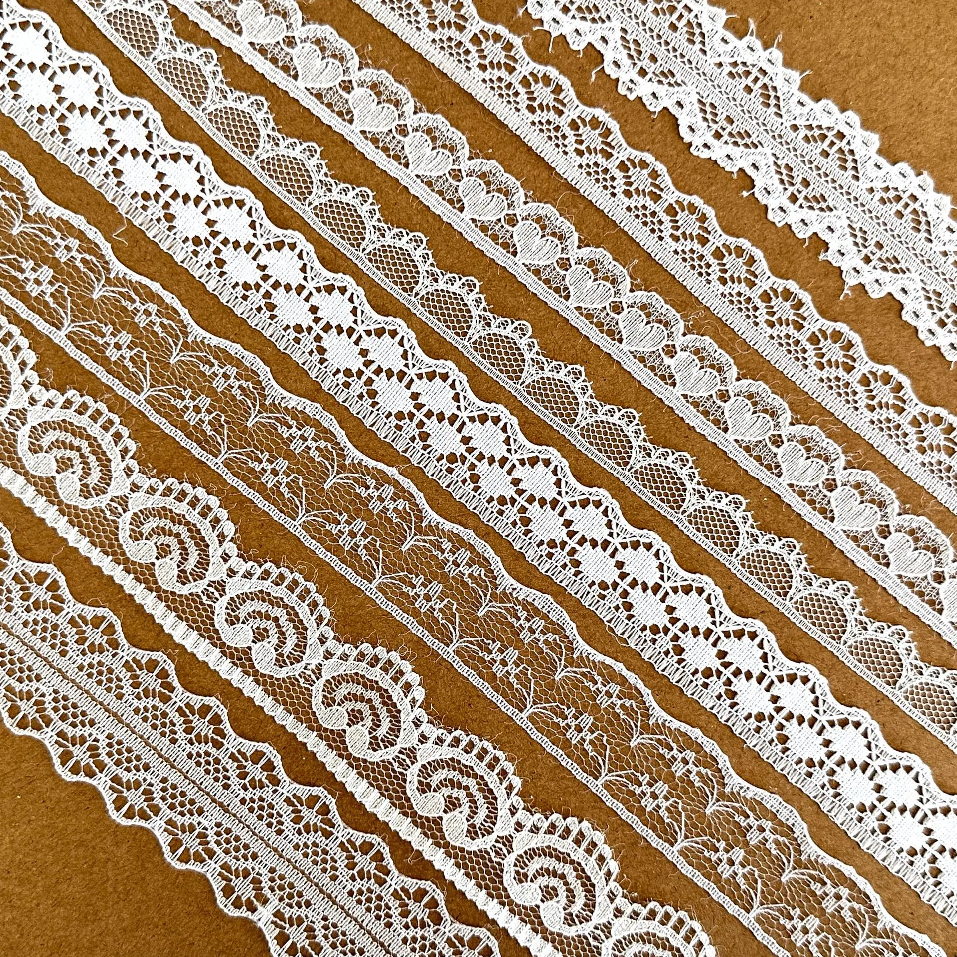 100 Yards Spitzenbänder, Kleidung, Hüte, Nähzubehör, Geschenk, Dekoration, DIY-Bastelarbeiten, Bekleidungszubehör, Gurtband, weißes Spitzenband – Detail 5
