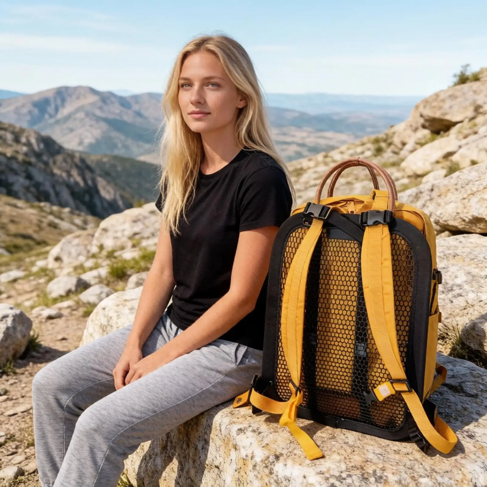 Backpack Spacer Frame Breathable Adjustable Mesh Universal Rucksack Airflow Spacer for Outdoor Commuting Cycling Backpacking