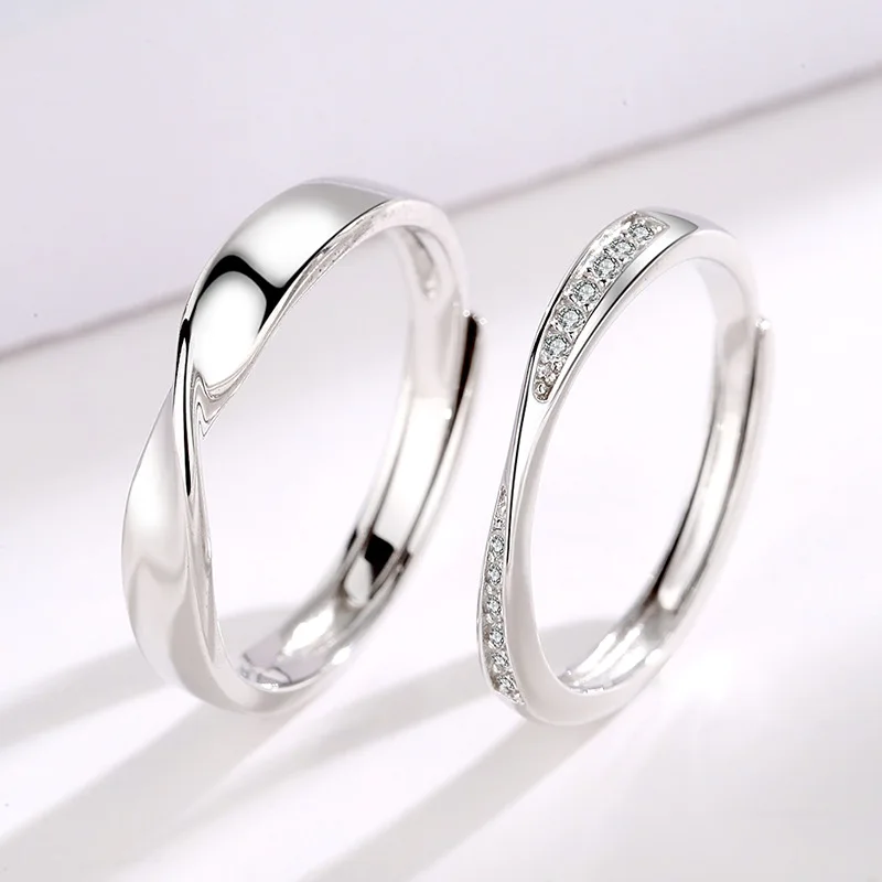 

Rings Of Saturns 925 Silver Mobius Couple Rings Fashion For Women Man Wedding Ringvalentine's Day 520 Brithday Gift