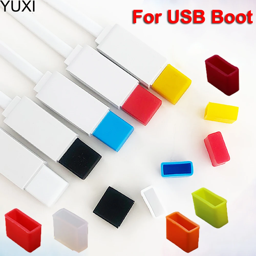 YUXI 10Pcs USB Male Dust Plug Silicone Stopper Cap for Charging Extension Transfer Data Line Cable USB Protector Anti-Dust Cover