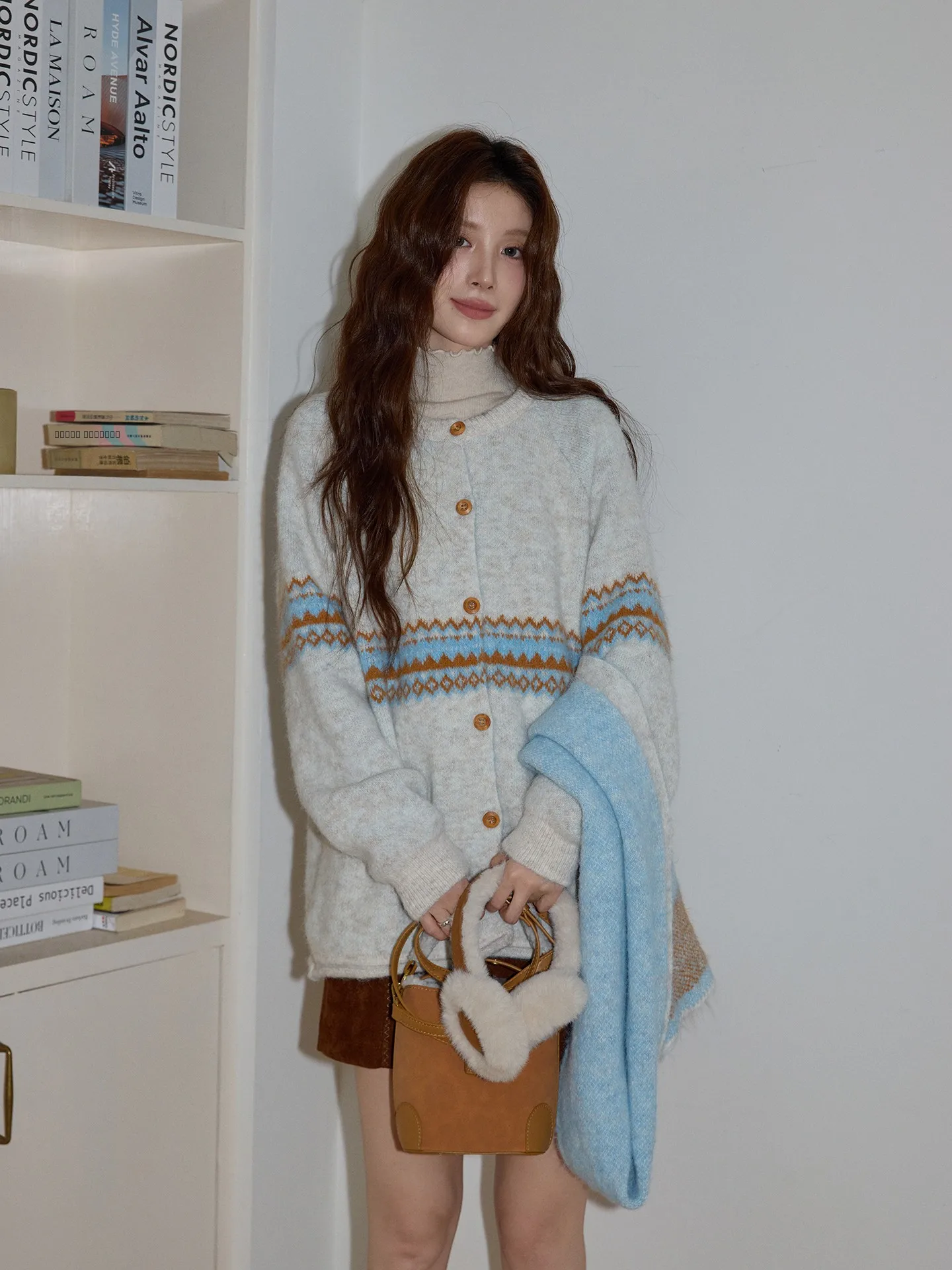 

ay Thiened Long Sve round Ne Open Cardigan Women's Loose Casual Knitted Sweater Winter Outerwear by Cha Cha Home