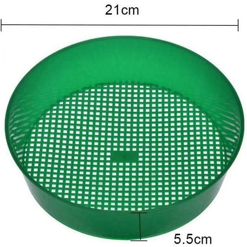 Green Plastic Mesh Gardening Tool For Balcony Garden Planting Filtration Light Soil Stone Fine Mesh Sieve Garden Accessories