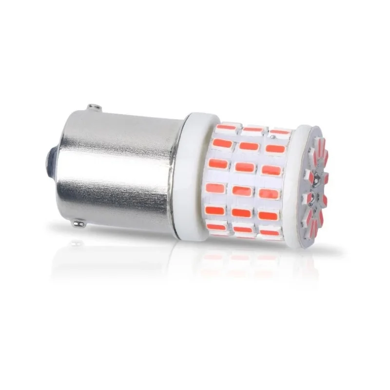 1 szt. 1156 BA15S P21W LED 1157 BAY15D P21/5W 57SMD 3014 oświetlenie samochodowe kierunkowskaz i światła hamowania lampa samochodowa 12V 24V żarówki