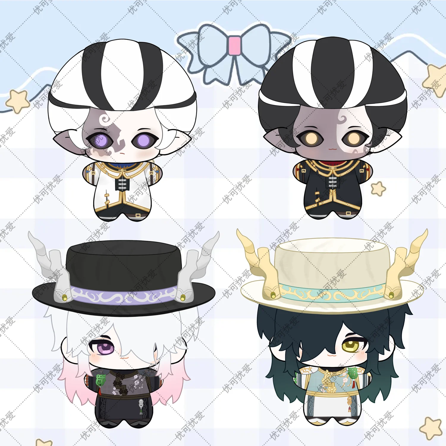 

Identity Ⅴ White Guard & Black Guard ‌Hanging Decorations Game Identity Ⅴ Pendant Cute Figure Model Cartoon Doll 10cm Anime