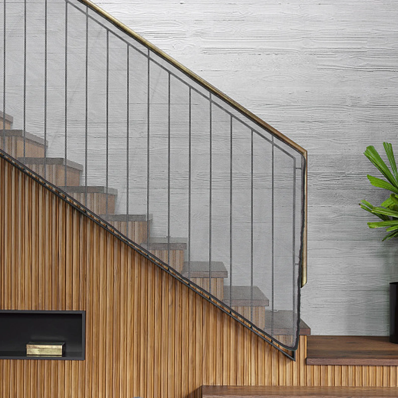 1Set Banister الحرس سلامة الطفل الدرج السكك الحديدية صافي شرفة شبكة الشاشة للحيوانات الأليفة 1.5x0.9 متر المسيل للدموع مقاومة دائم درابزين الحرس