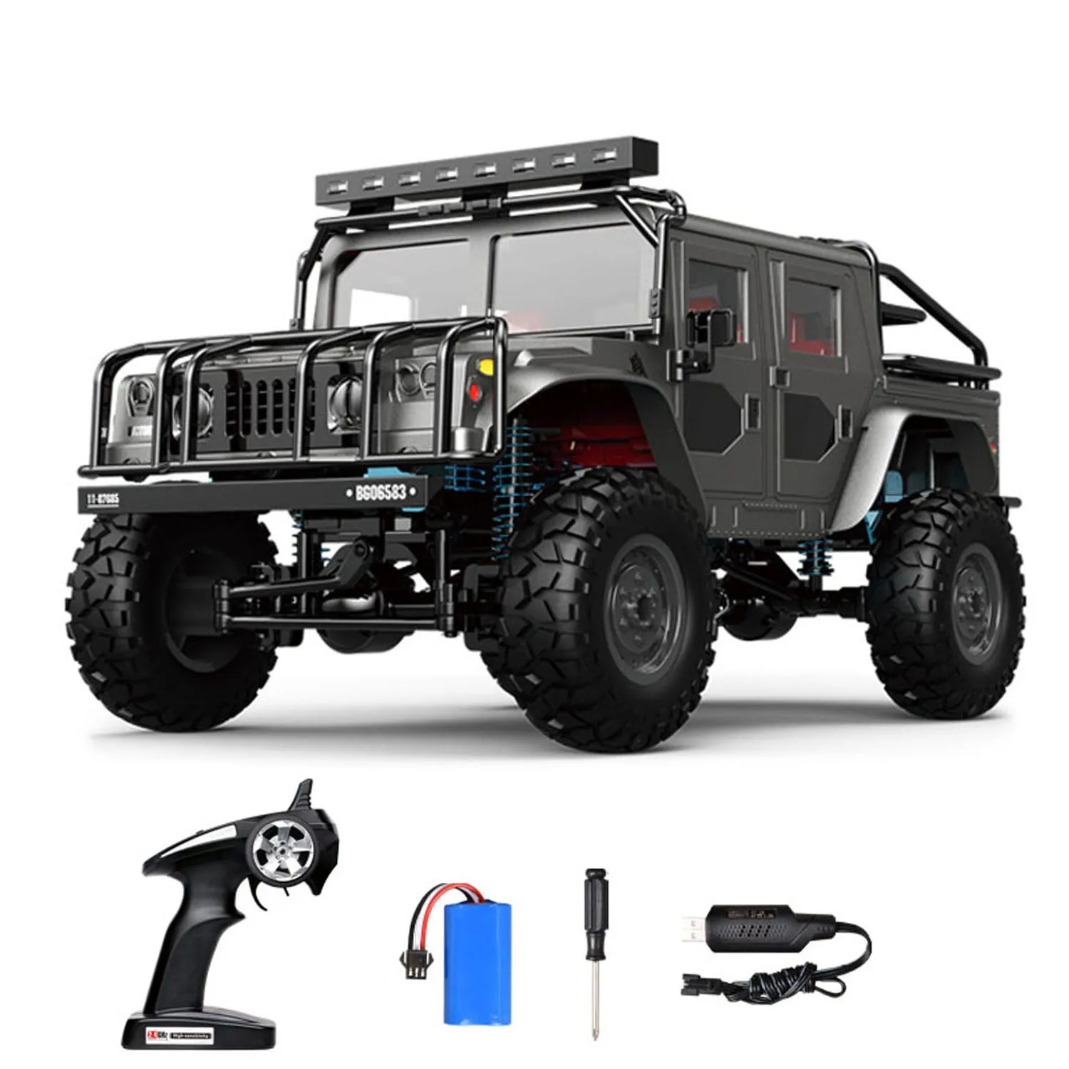 

1:12 RC 14.3 Inches JJRC Q121 4WD Remote Control Off Road Vehicle RTR Shock Absorbers 370 Brushed Motor RC Crawler Car Model