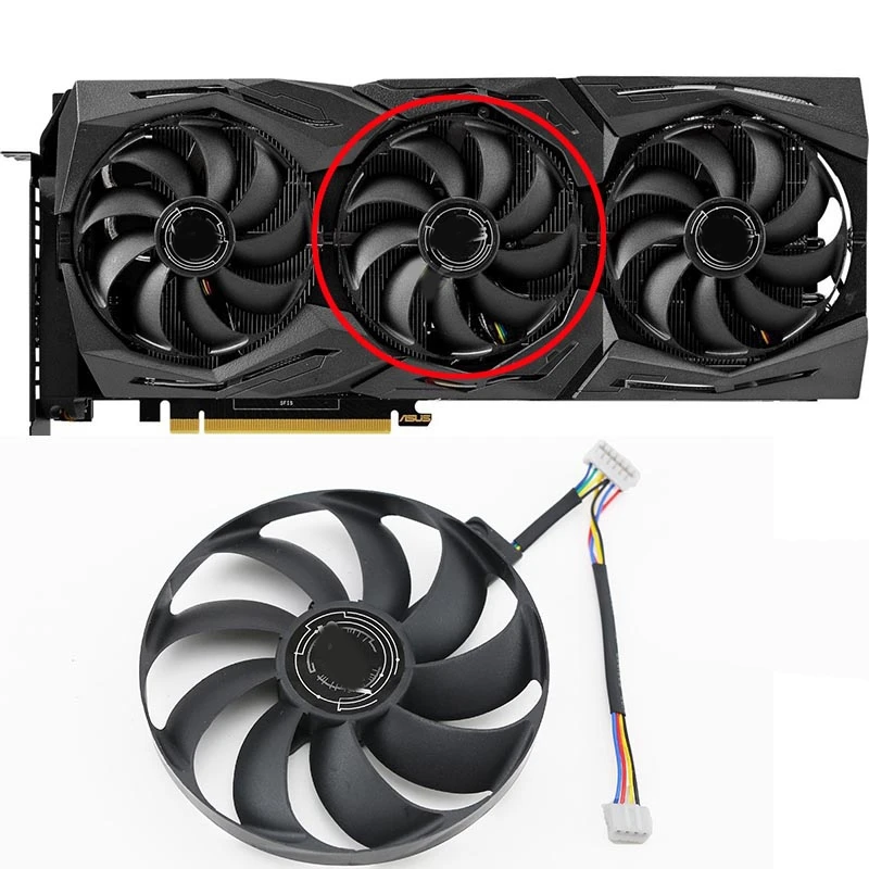 85 мм T129215SU для вентиляторов ASUS RTX2070 ROG STRIX-Geforce RTX 2060 Super 2080 Ti или RX 5600 XT RX 5700XT
