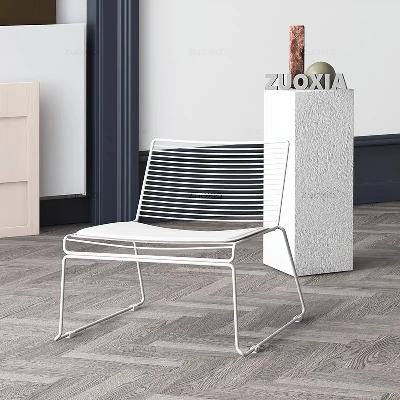 Nordic Style Home Dining Chair Retro Designer Accent Living Room Minimalist Seat Outdoor Balcony