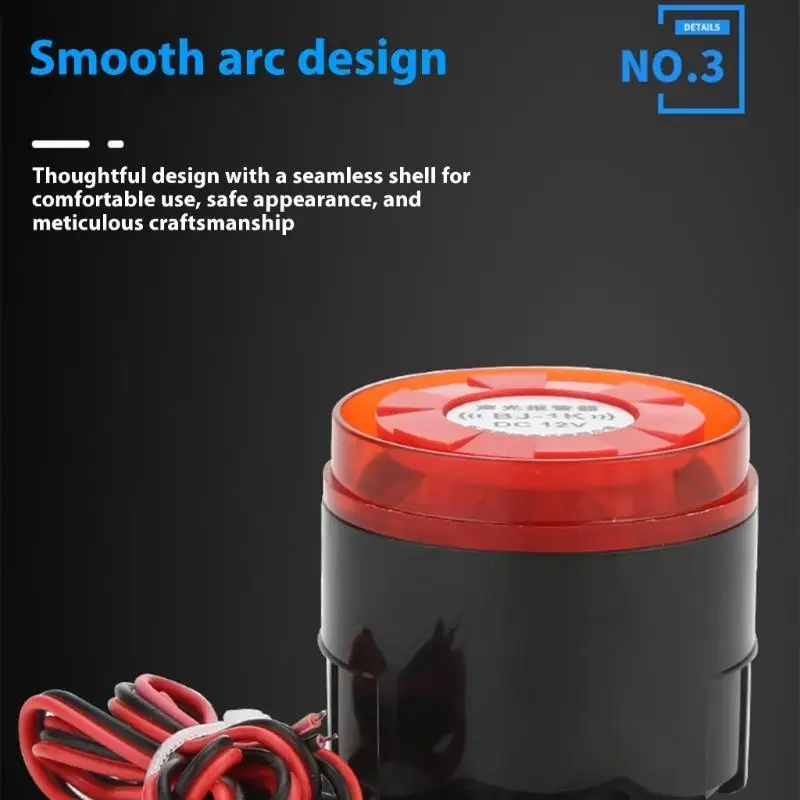 

652F Industrial Wall Mount Alarm 115dB Sound Light Warning for House