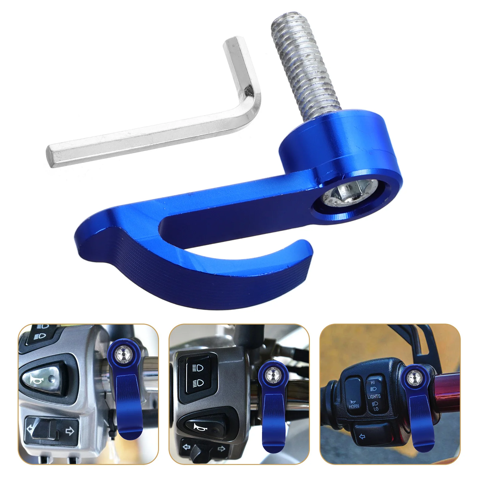 

1Set Durable Motorcycle Luggage Hook Aluminum Alloy Handlebar Hanger Easy Install Stylish Compact Design Multifunctional