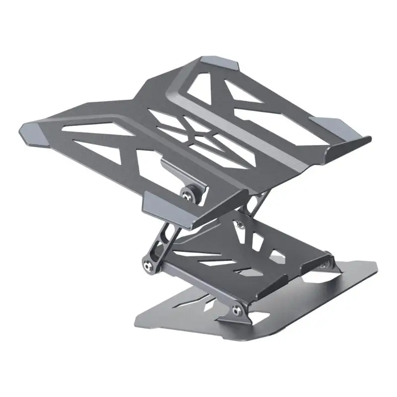 Home Office Laptop Holder, Collapsible Desk Stand with Metal Frame, Tray Design, and Screen Lift for Daily Use D2RC
