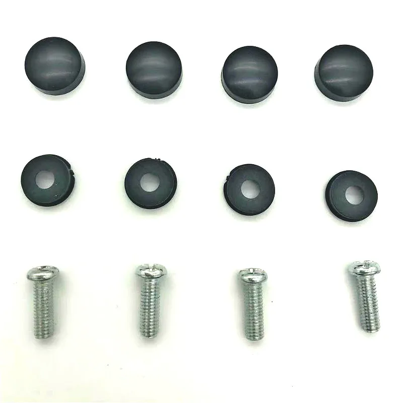 1set/12 Pcs ABS Chrome License Plate Frame Screw Nut Caps+Bolt Cover Set For Car Truck+screws