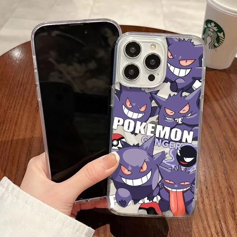 Cartoon Cute P-Pokemon Gengar Magsafe Wireless Charge Case For iPhone 11 12 13 14 15 16Pro Max Plus Anime Psyduck Magnetic Cover