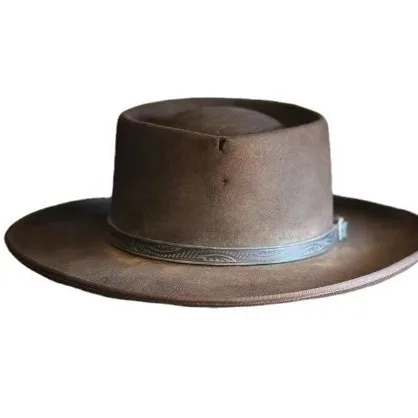 Wool, cowboy hat, bow, men\'s jazz top hat, hot autumn and winter hats in Europe and America