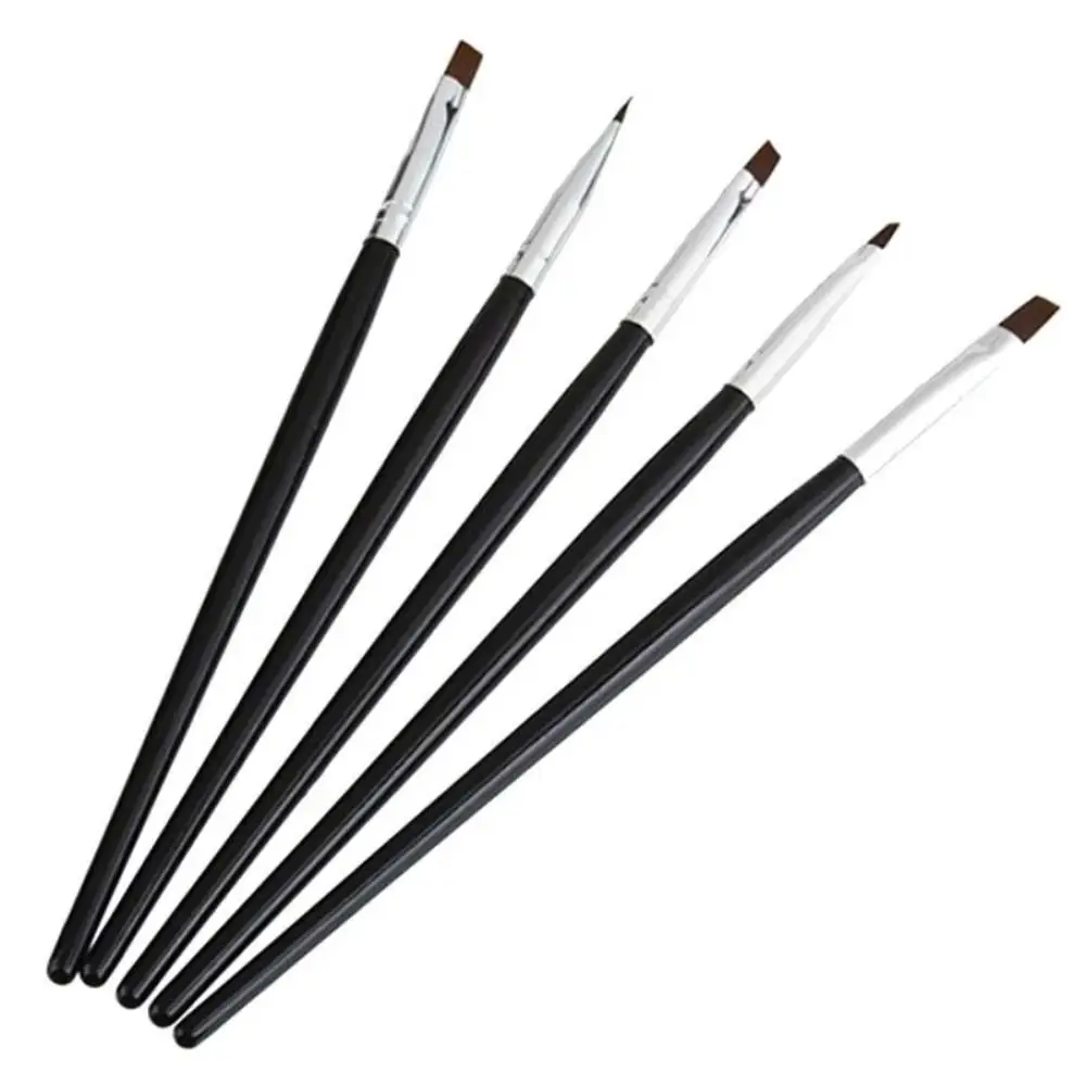 5Pcs Porcelain Teeth Shaping Dental Resin Brush Pen Nylon 17cm Painting Pen Nail Art Acrylic Pen Adhesive Composite Cement Tool