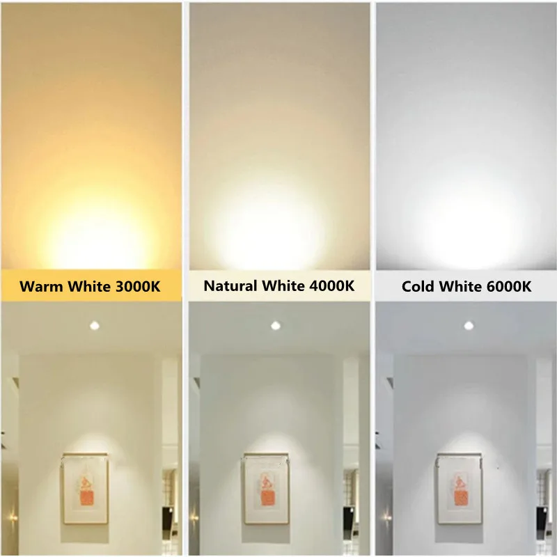 Dimmable COB Downlight Spotlight AC85-265V Anti-Glare Deep Embedded LED Ceiling Lamp Chandelier Interior Lighting Bulb