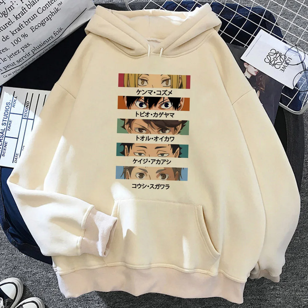 Volleyball Anime hoodie soft fabric harajuku winter casual wear athleisure female sweatshirts hoddie printed design harajuku