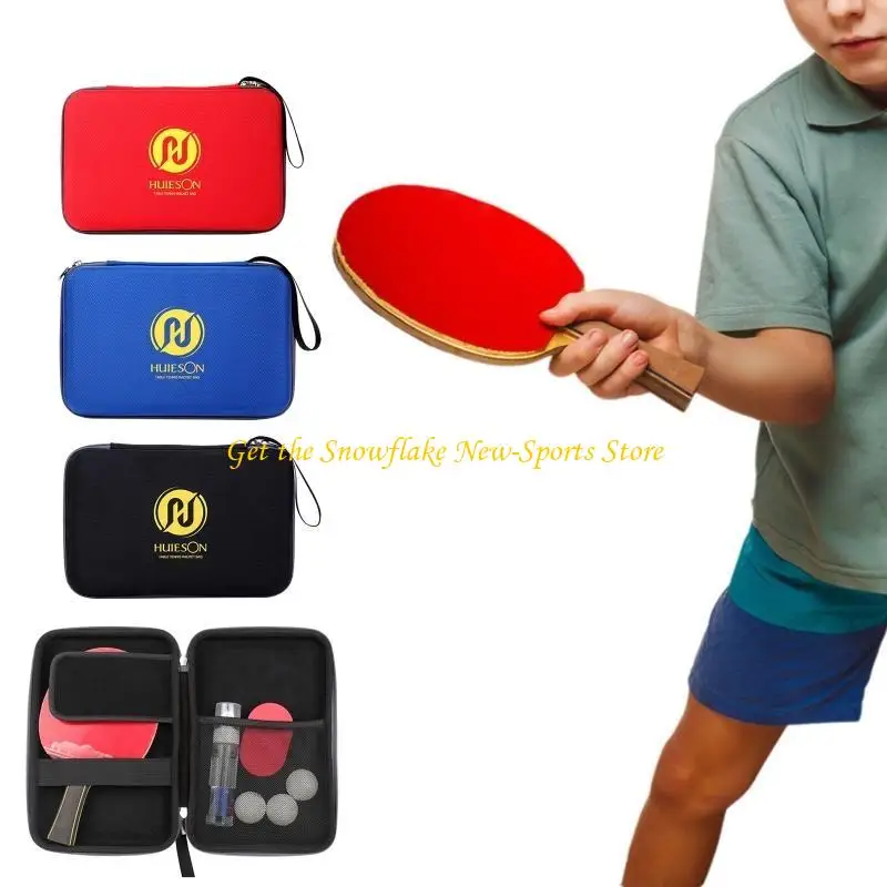 

E56D Table Tennis Racket for Case Bat Carry Bag Cover Hold 2 Paddles Table Tenni