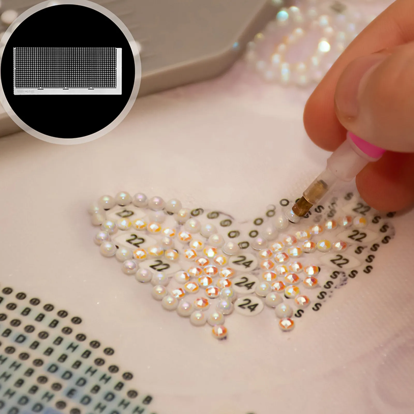 

2Pcs Diamond Art Tools Stainless Steel Mesh Ruler Precise Grid Drawing Tool for Rhinestone Painting DIY Rhinestone Embroidery