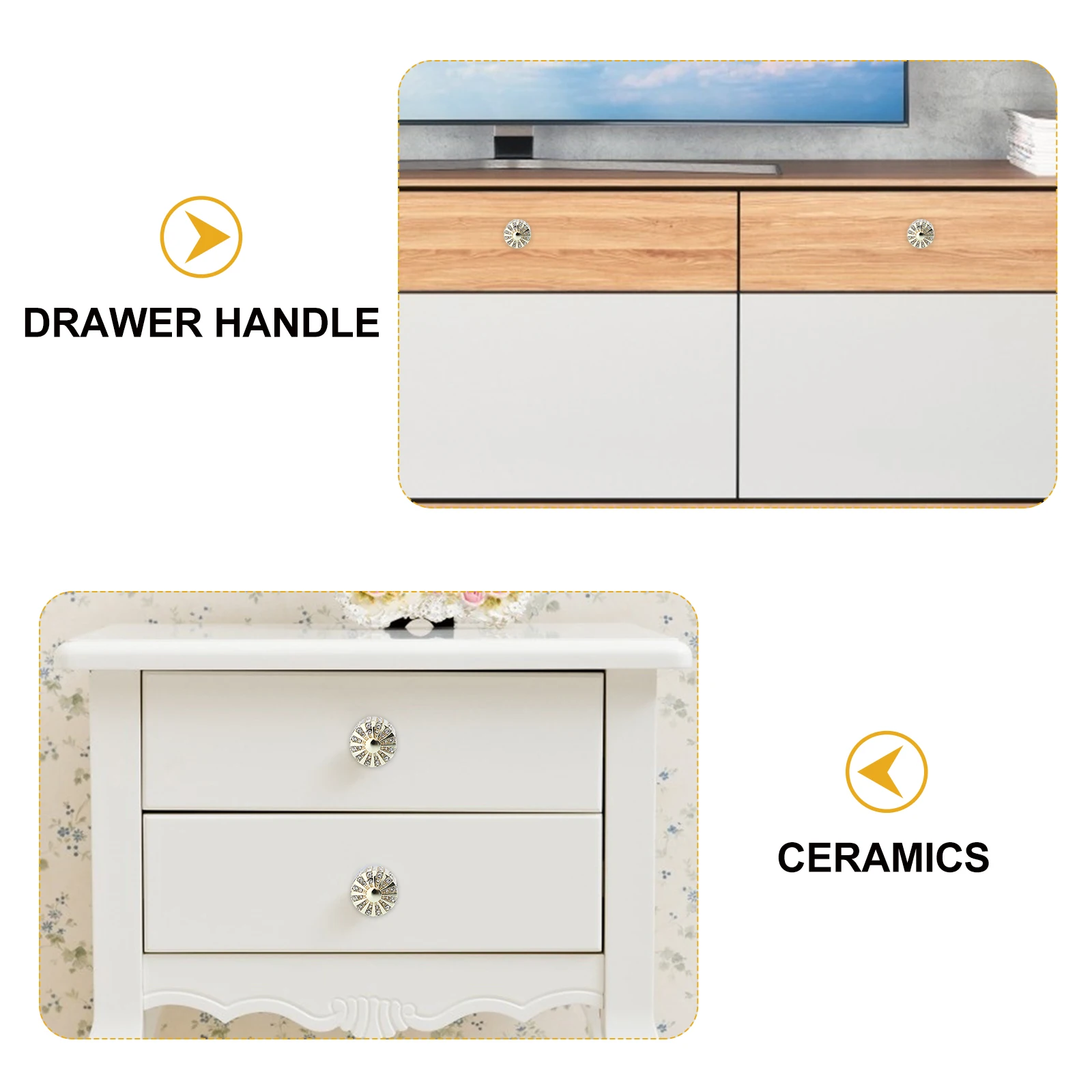 

1pc Golden Cylindrical Handle Crystal Diamond Drawer Knobs Cabinet Bling Cupboard Wardrobe Handle Durable for Bookcase