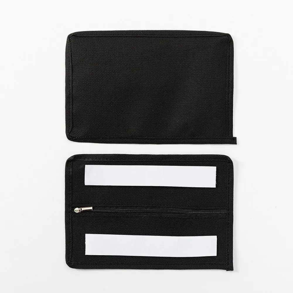 Strong Adhesive Hidden Storage Bag Black Zipper Closure Secret Compartment Discreet Concealed Design Stash Box Home Use