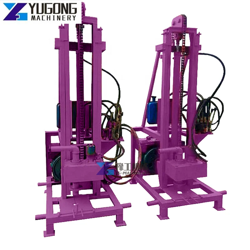 Rotary Water Well Drilling Rig Portable 100 Meter Deep Small Water Well Drilling Rig Durable Drill Rig Rock Machine