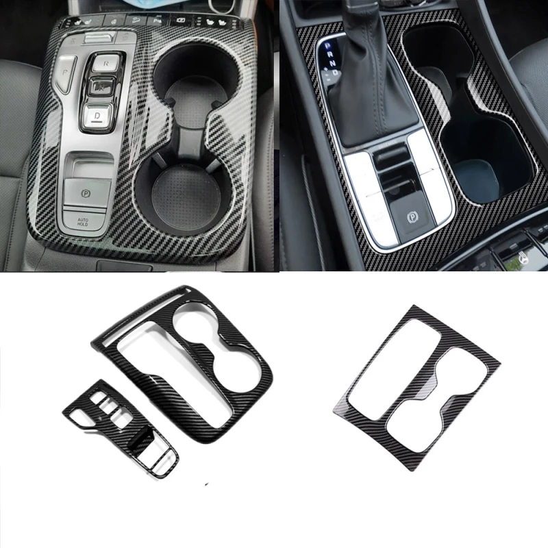 

For Hyundai Tucson NX4 2021 2022 2023 Carbon Fiber GAS fuel Center Console Gear Shift Box Cover Trim Decoration Accessories