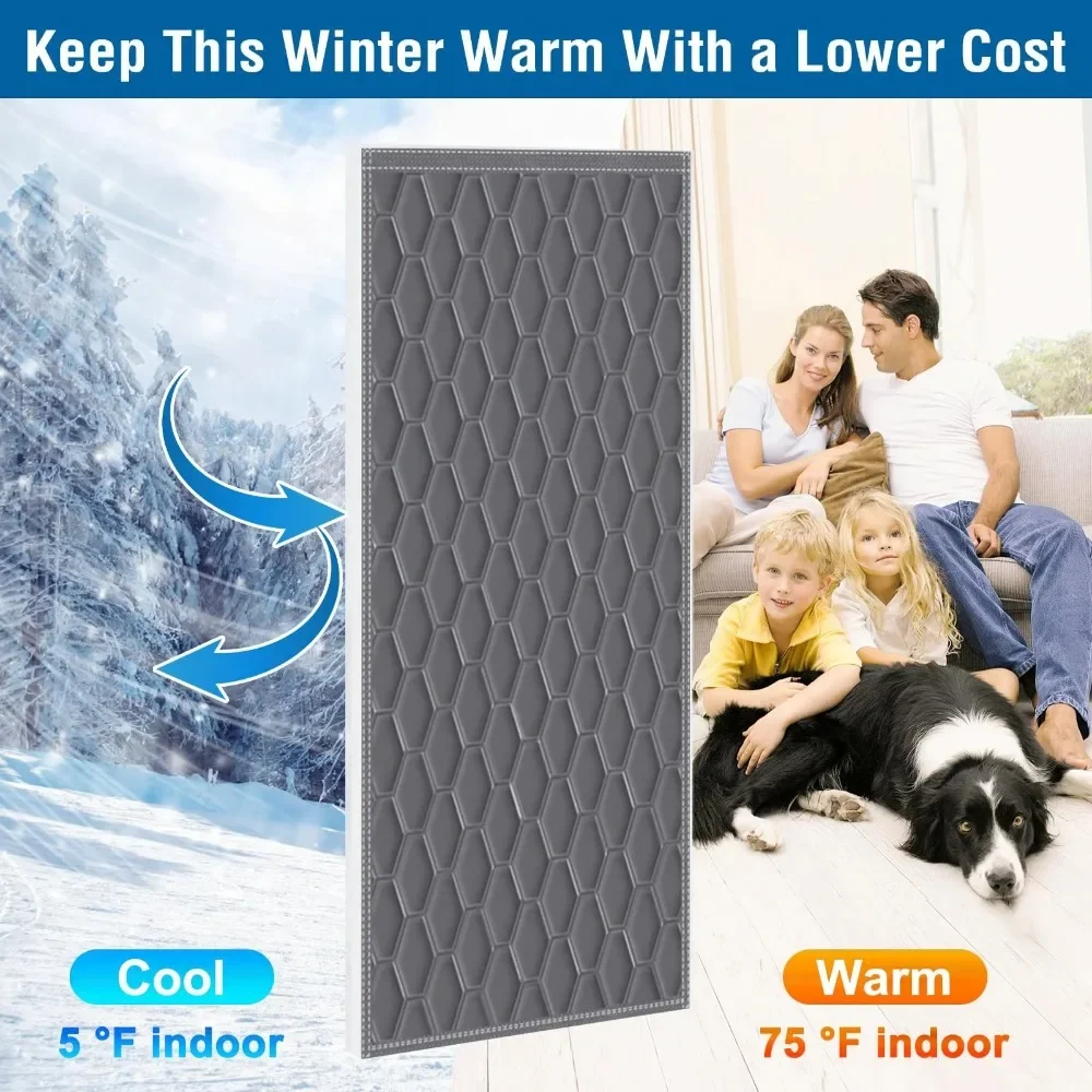 Autumn Winter Self Absorbing Thickened Cotton Door Curtain No Installation Windproof Cold Resistant Door Curtain Rideau De Porte
