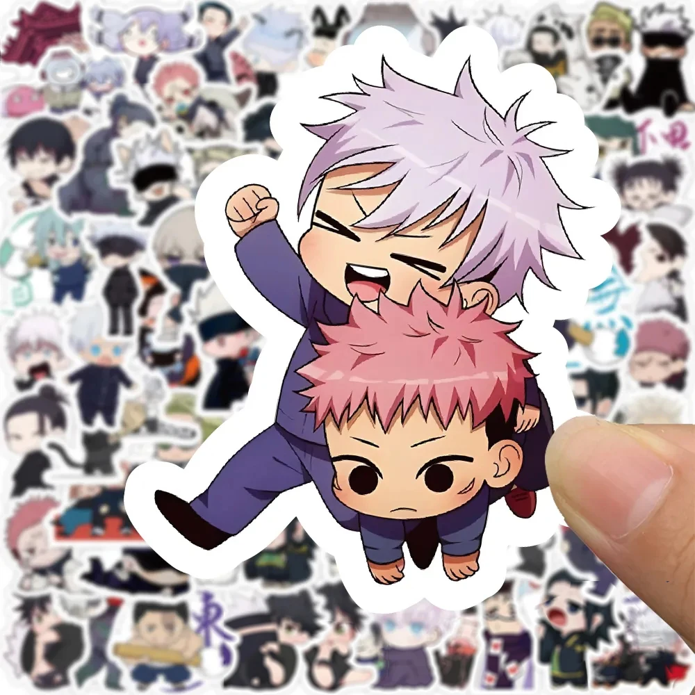 10/30/50/100 stücke niedlichen Jujutsu Kaisen Aufkleber Anime Graffiti für Handy Fall Laptop Skateboard Kind Cartoon wasserdichte Aufkleber Spielzeug