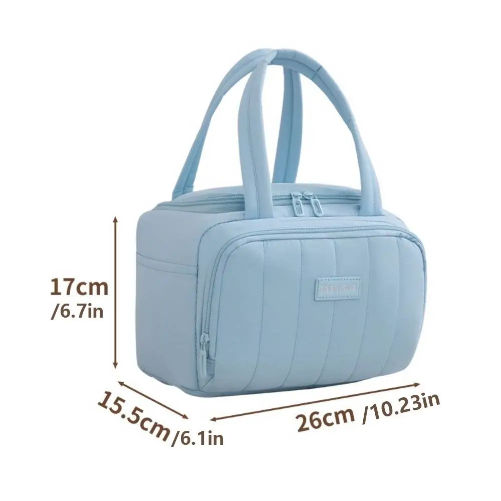 Large Capacity Insulated Lunch Bag Multip-Pocket Insulated Design Cooler Lunch Box Thicken Cooler Function Food Storage Handbag