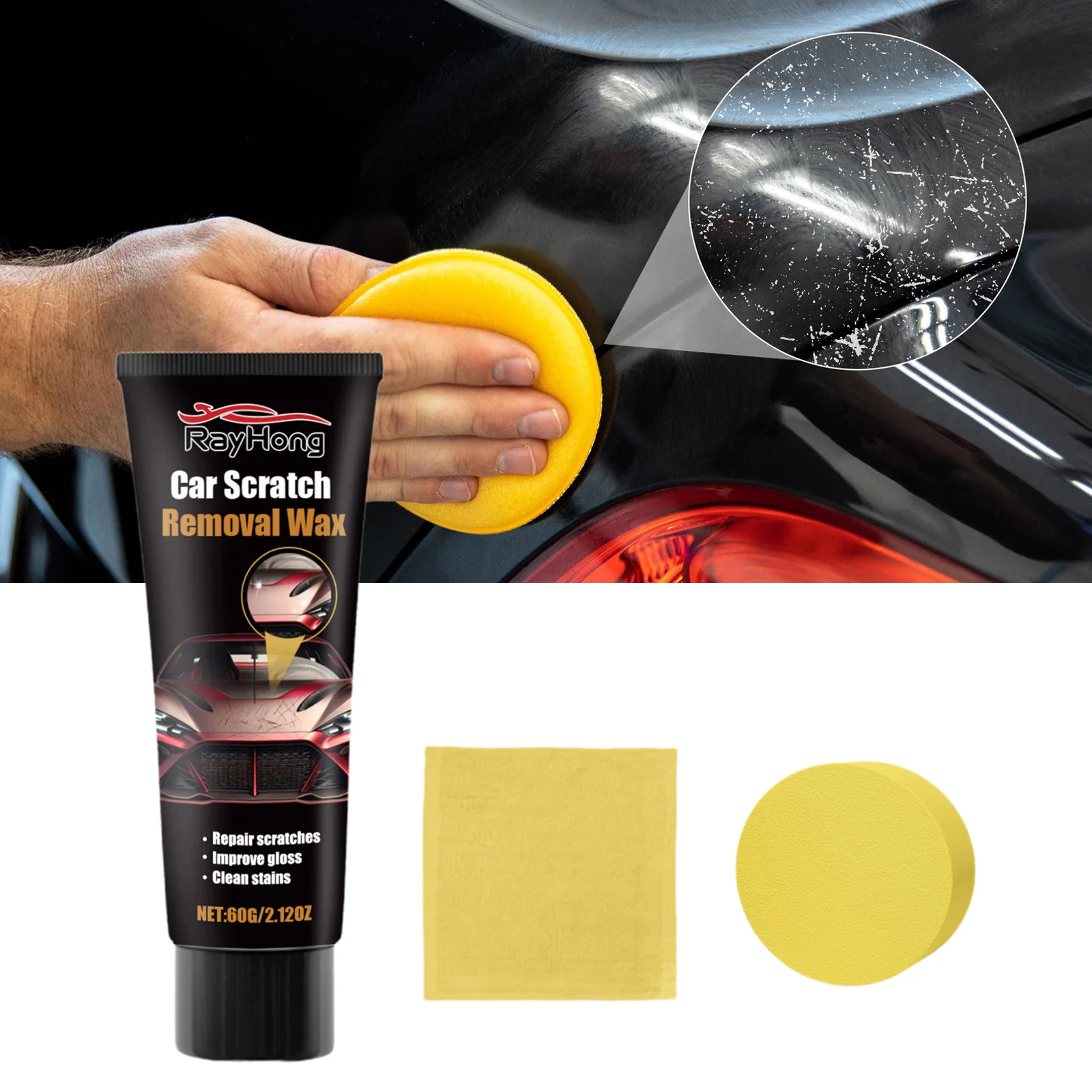 60ml Car Scratch Removal Paste for Deep Scratches Trucks Car Scratch Repair Tools Grinding Paste Paint Care Car Scratch Remover