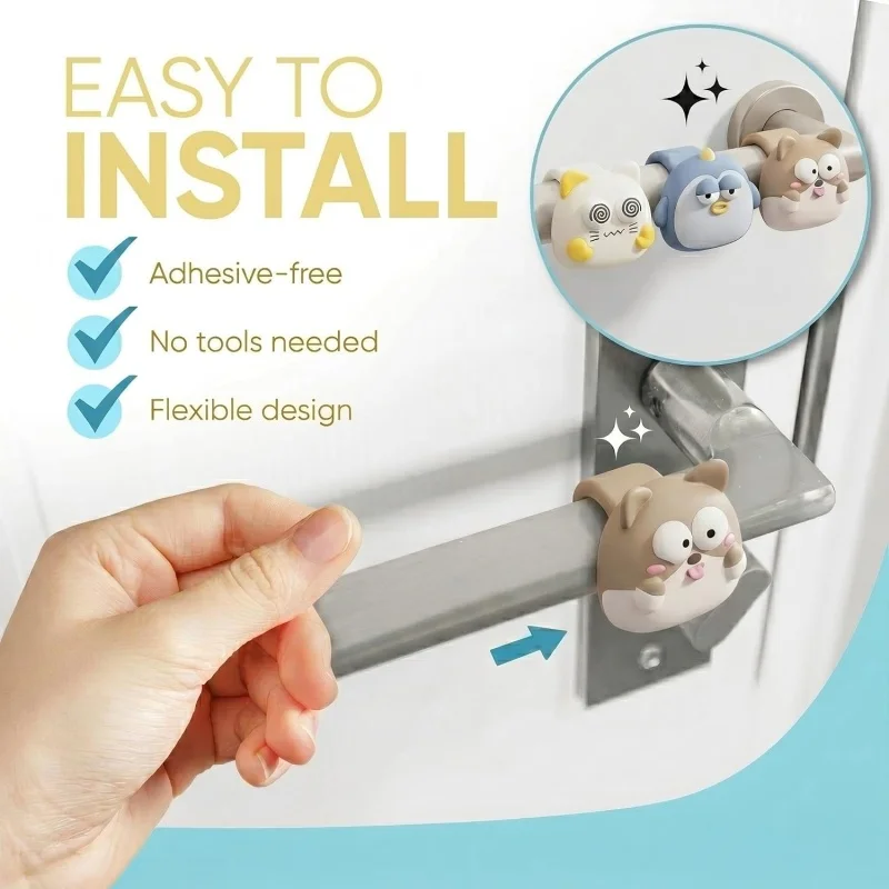 1pcs-Doors windows handles silent anti-collision pads door stops door suction wall protective cover Disassembly without trace
