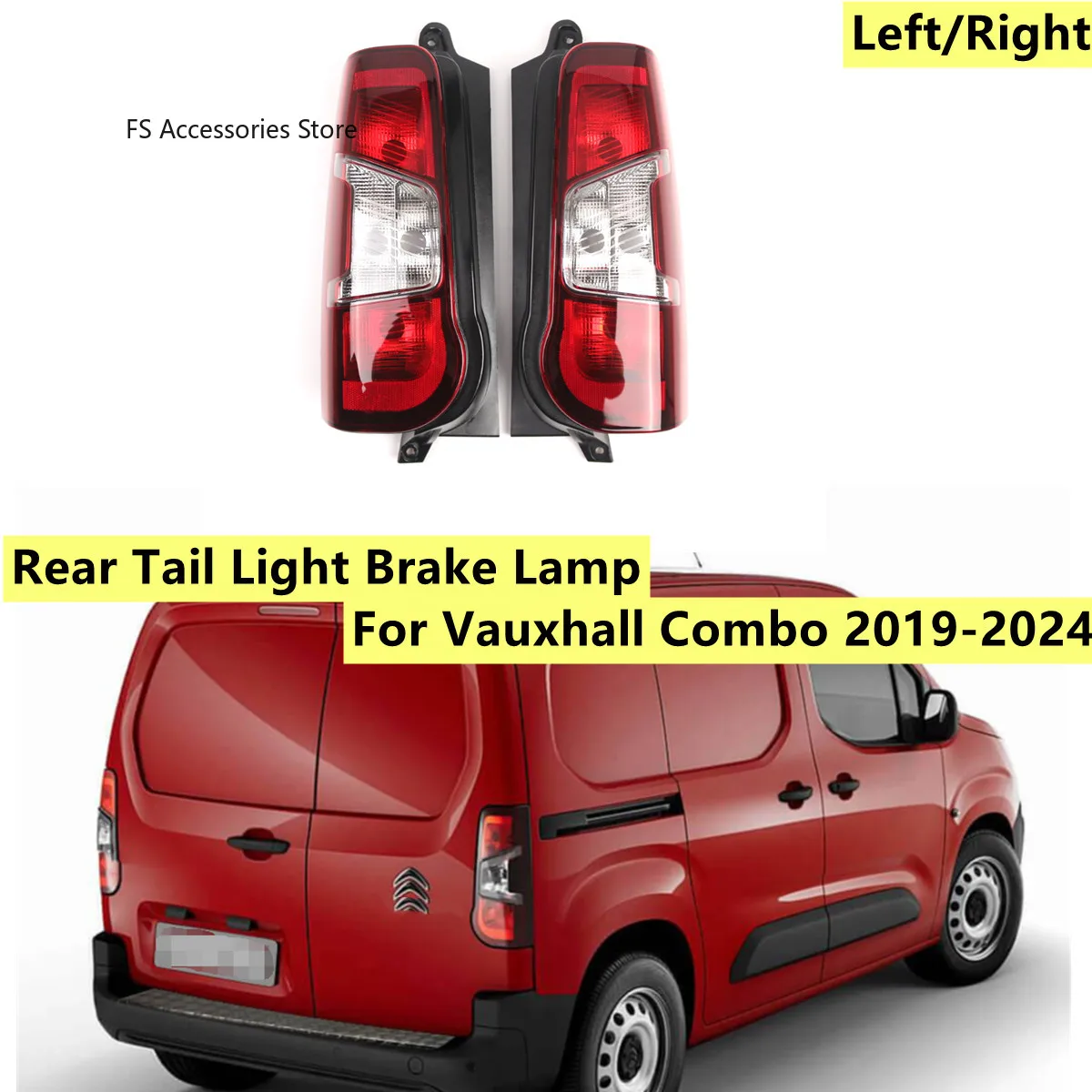 LED Rear Tail Light For Peugeot Partner Tail Lamp Back Lamp For Vauxhall Combo For Citroen Berlingo For Proace City 2019+