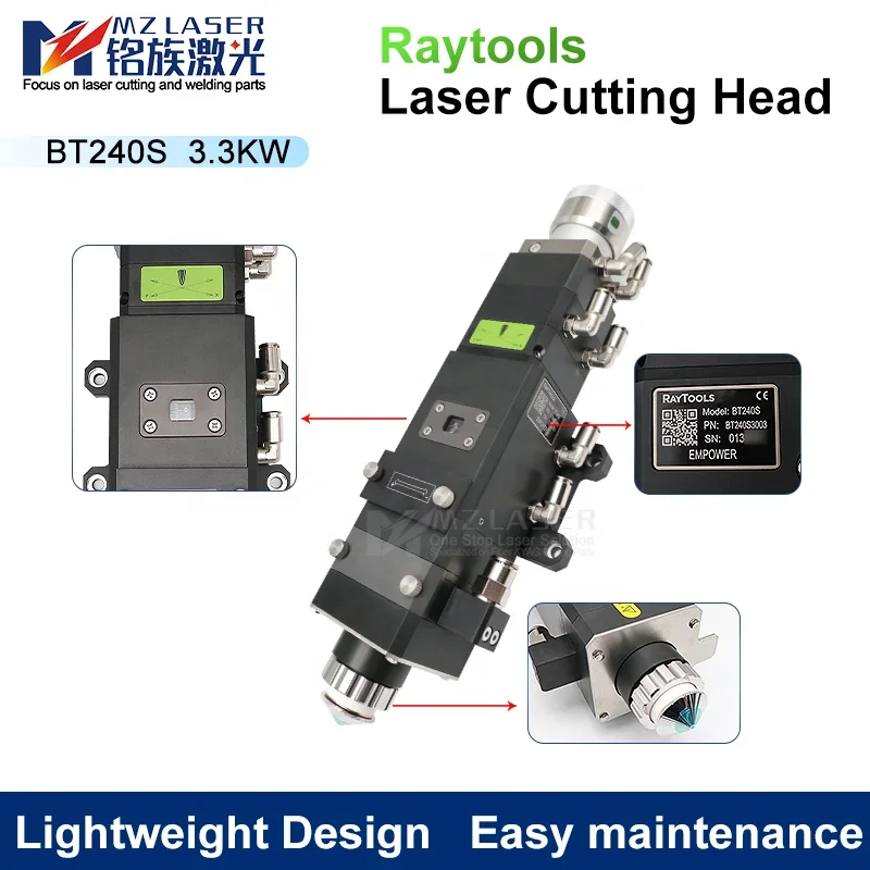 Yunyi Raytools BT240S 3300W FC Laser Cutting Head for Fiber Laser Cutting Machine Manual Focus