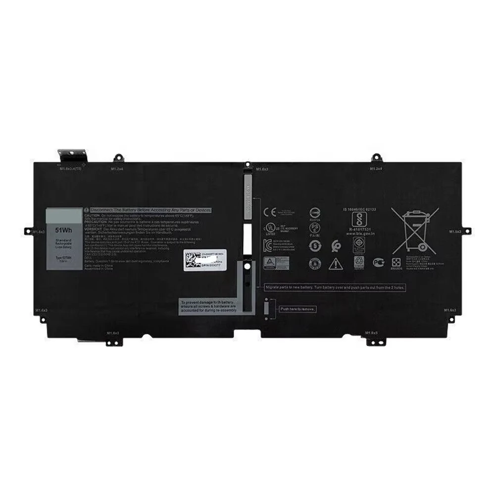52TWH Laptop Battery for Dell XPS 13 7390 2-in-1 Series P103G P103G002 P103G001 052TWH 0XX3T7 7.6V 51Wh