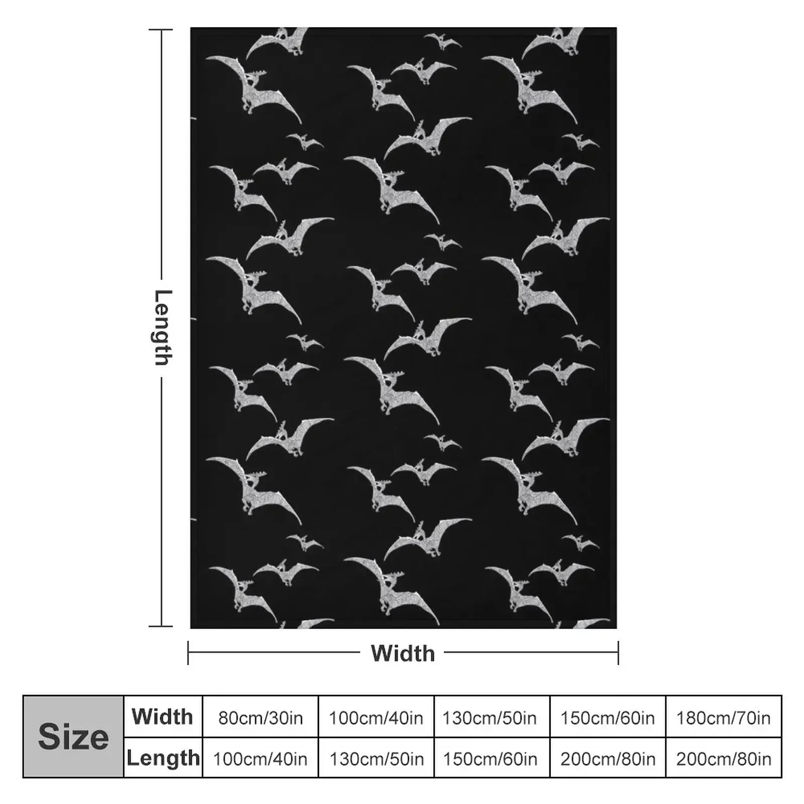 Flying Dinosaur Pterodactyl Throw Blanket Soft Summer christmas gifts Soft Beds Blankets