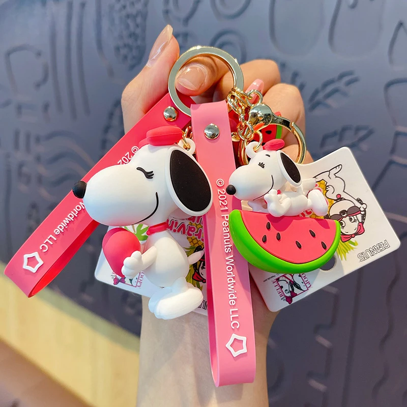 

Genuine Cartoon Snoopy Keychain Trendy Couple Accessories Cute Doll School Bag Pendant Jewelry