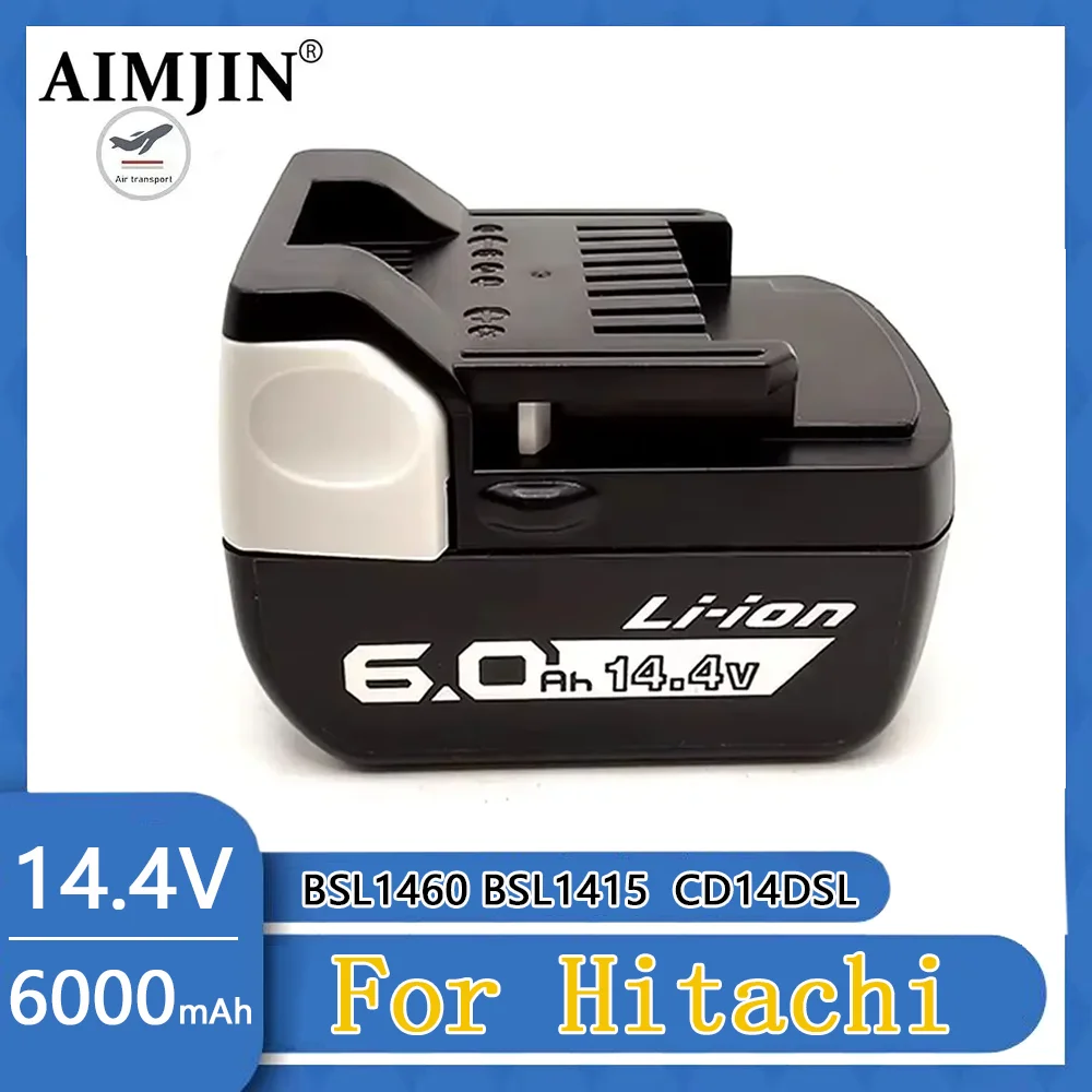 14.4V Replacement Hitachi For BSL1430 BSL1440 BSL1450 Cordless Drill Rechargeable Power Tools 6.0Ah Battery