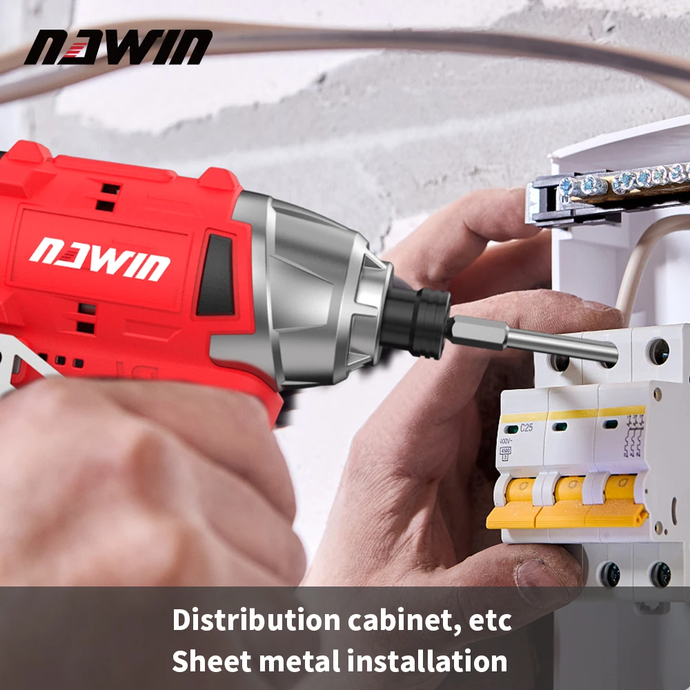 NANWEI brushless Cordless lithium-ion impact screwdriver 16.8V home electric drill electric rechargeable screwdriver