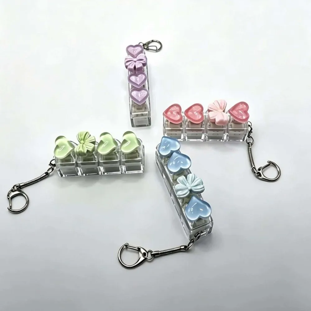 Heart Keyboard Press Button Keyring Reduce Anxiety Knot Keyboard Keychain Press The Keyboard Reduce Pressure Keychain