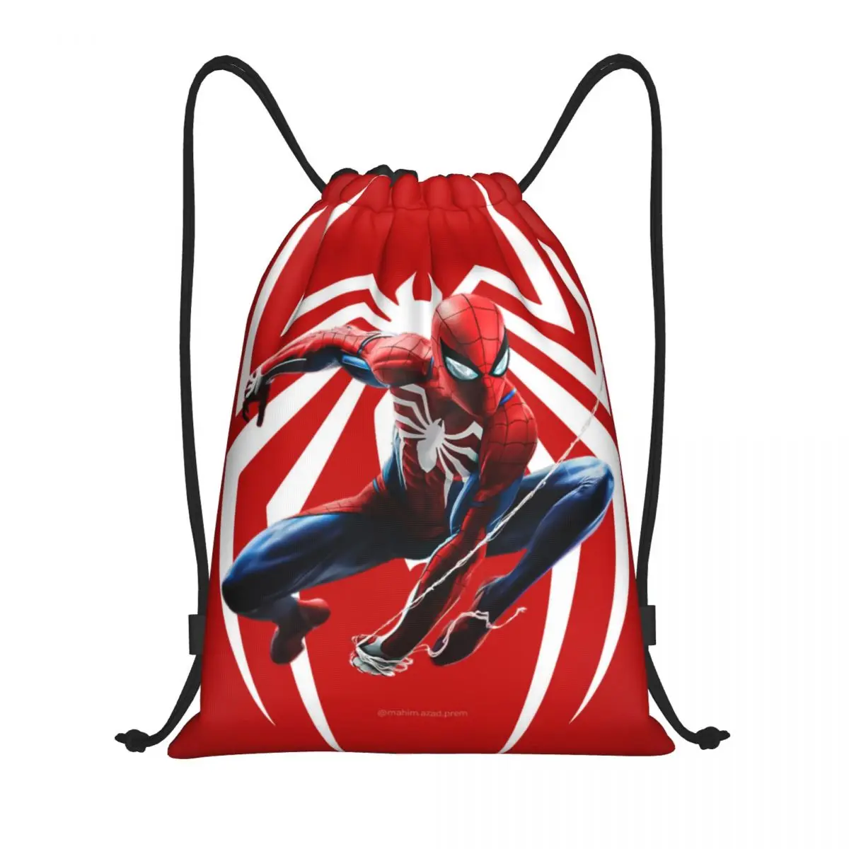 Custom Name Waterproof Outdoor Beach Swimming Sports Drawstring Backpack Spider Man Organizer Gym Storage Bag