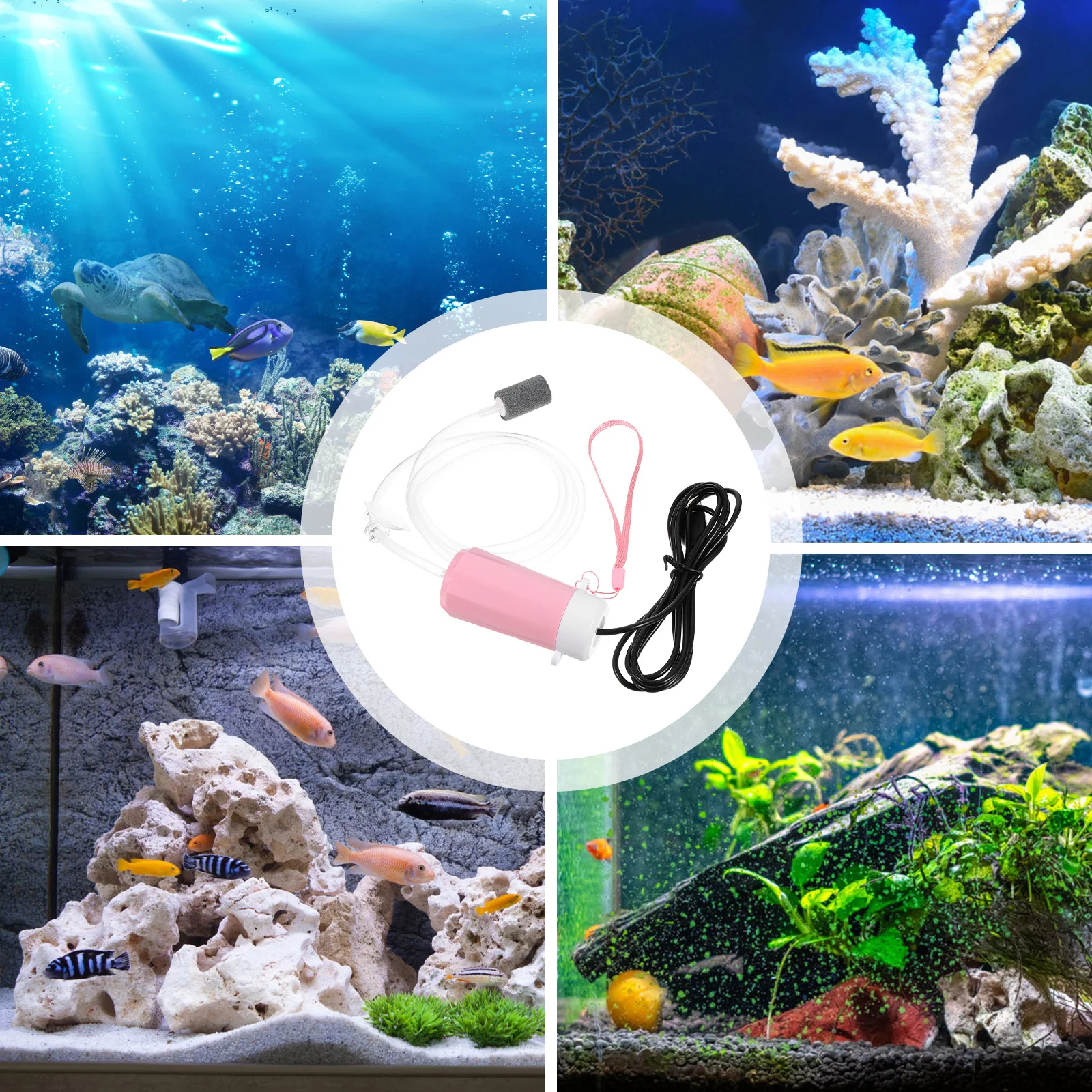 

1 set Aquarium Oxygen Pump Premium Abs Durable Air Aerator For Fish Tank Usb Portable Mini Oxygen Pump Home Garden Supplies Fish