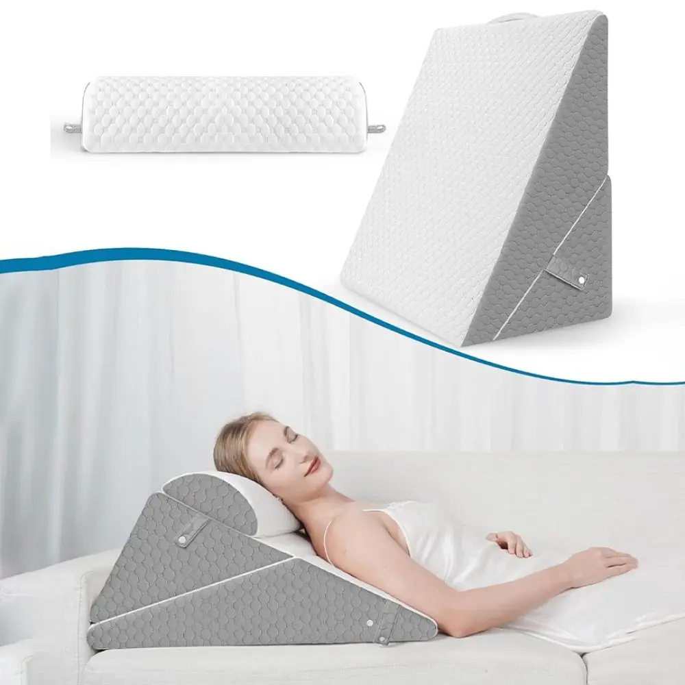 Comfortable Multifunctional Wedge Pillows Adjustable Triangle Sleeping Pillow Sponge Back Cushion