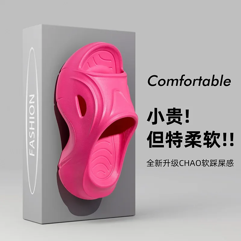 

Тапочки на очень толстой подошве, женские летние уличные модные пляжные туфли-маффины, трансграничная внешняя торговля, 2025 ne