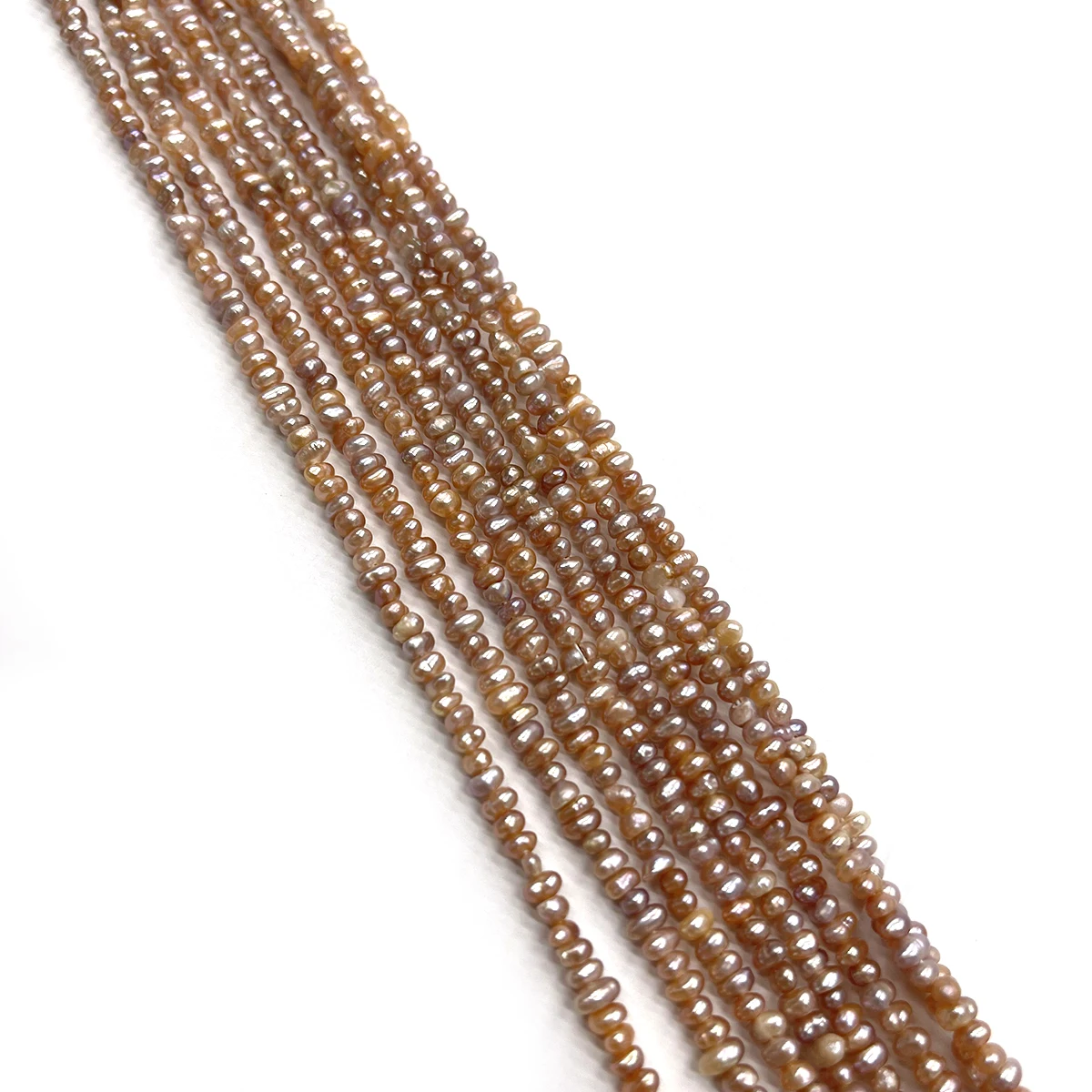 3-4mm Zufällige Rosa-Lila Unregelmäßige Süßwasserperlen Halbfertige Perlenkomponenten für Handgemachte DIY-Schmuck- und Bastelprojekte – Detail 10