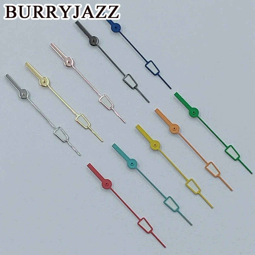 BURRYJAZZ NH35 NH36 NH38 7S26 7S36 4R35 4R36 Watch Hands Silver Gun Gold Rose Green Blue Red Yellow Orange Hands Green Luminous